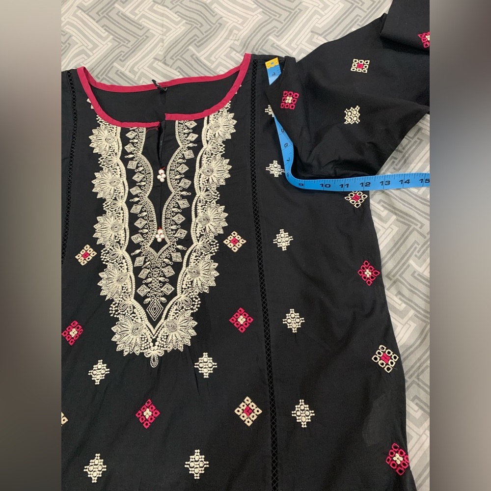 Beechtree Black Casual Long Sleeve 2 Piece Dress - Picture 12 of 13